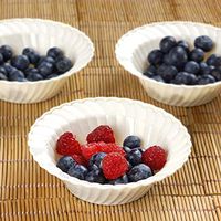 Efavormart 60 Pcs - Ivory Flaired Round 5oz Disposable Plastic Bowl Tableware For Wedding Banquet Event Party Decoration