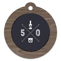 50th Milestone Birthday - Dashingly Aged to Perfection - Birthday Party Favor Gift Tags (Set of 20)