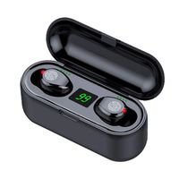 HYONAN Invisible Earphones Stereo Earset Mini LED Power Digital Display Touch Button TWS Binaural for Siri