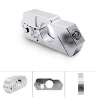 Maso Motorbike Handlebar Lock Aluminum Alloy Anti-Theft Brake Level Lock for Motorbike Motorcycle Bike Scooter Moped ATV(Silver)