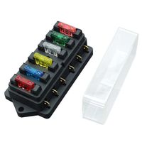 Ecosin 6 Way Car Illustration Fuse Box Fuse Holder Box Car Vehicle Circuit Blade Fuse Box Block