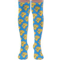 Tiled Pattern Of Heart Shape Pizza Women And Men Long Classics Sport Socks Running Socks High Stockings