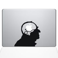 The Decal Guru Steampunk Apple Brain MacBook Decal Vinyl Sticker - 13" MacBook Pro (2015 & Older) - Black (1282-MAC-13P-BLA)