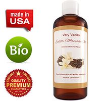 Edible Massage Oil Muscle Relaxer - Vanilla Body Oil and Sensual Massage Oil For Couples Massage - Anti Aging Sweet Almond Oil Body Moisturizer with Aromatherapy Oils for Scented Oil Back Massage
