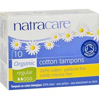 Natracare Organic 100% Cotton Tampons, Regular 10 ea