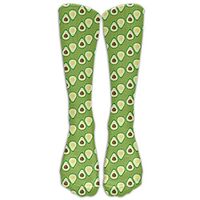 Green Avocado Unisex Novelty Long Socks Stockings Crazy Pattern Cotton Socks For Men Women