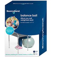 Balance Ball - No-Roll Weighted Seat is a Flexible Chair for School, Office or Home (Small, Silver)
