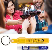 Breath IQ' Alcohol Breathalyzer (FDA Cleared) Portable Blood Alcohol Tester, Keychain & Refills .04 & .08, Disposable