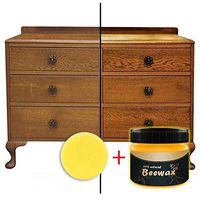 Home Cleaning Natural Wood Seasoning Beeswax Complete Solution Furniture Care Beeswax Home Cleaning Cleaner and Protector Wax. Renew Cutting Boards, Bamboo, Wooden Surfaces (1 PCS)