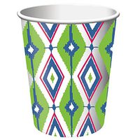 Creative Converting 8 Count Paper Cups, Diamond Ikat