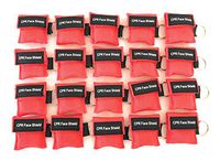 20 Pack CPR Keychain Pocket Mask CPR Emergency Face Shield With One-way Valve Breathing Barrier For First Aid Rescue or AED Training By Saving Is Us
