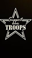 Chase Grace Studio Support Our Troops Military Vinyl Decal Sticker|White|Cars Trucks Vans SUV Laptops Wall Art|5.5" X 5.5"|CGS680