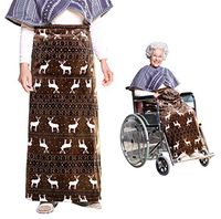 KIKIGOAL Double-Sided Fleece Wheelchair Blanket with Pockets Keep Legs Warm for Patients Elders