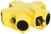 Coleman Cable 997362 15 Amp Yellow 5-Outlet Adapter