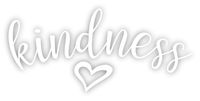 Kindness Vinyl Sticker Decal 4.5"x2" (White)