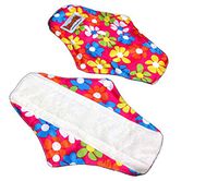 4 Bamboo Mama Cloth/Menstrual Pads/Reusable & Water Proof Sanitary Pads/Panty Liners - Prints (Blossom Beauties)