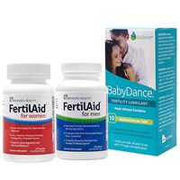 FertilAid for Women and Men Plus BabyDance Fertility Lubricant Combo for Couples
