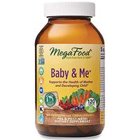 MegaFood, Baby & Me, prenatal vitamin with folic acid, iron & herbs, non-GMO, vegetarian, take 4 tablets daily, 120 tablets (30 day supply)