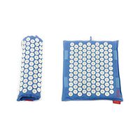 Spoonk Acupressure Massage Mat Organic Hemp Eco Foam - Travel Sized- ORGANIC HEMP Show "Best advice ever" 2012 / O List in Oprah Magazine 2013 (sky blue) 