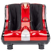 SHUTAO Smart Kneading Rolling Vibration Shiatsu Foot Calf Leg Massager 110V US Plug Red