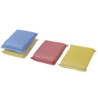 uxcell Sponge Outdoor Kitchen Bowl Dish Rectangle Shaped Scrubber Cleaning Cleaner Pads 4pcs