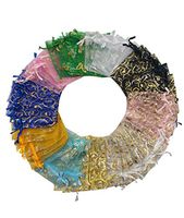 Ankirol 100pcs Wedding Favors Sheer Organza Favor Bags 2x3'' Gift Bags Samples Display Drawstring Pouches Color Send by Random(Mix Eyelash&Butterfly)