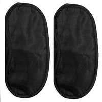 VAGA Luxurious Set of 2 Satin Sleeping Sleep Masks/Dark Eye Covers in Black