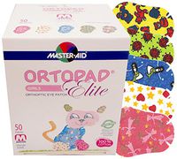 Ortopad Girls Eye Patches, Glitter Accents, 50 Adhesive Patches, Medium Size, Latex and Preservative Free, for Treatment of Amblyopia