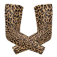 Leopard Pattern Design Arm Sleeves Elbow Support Combat UV Protection for Men Women Running Golf Cycling 1 Pair