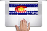 Colorado State Flag Macbook Keyboard Decals (Fits 13, 15 inch Air/Pro/Retina) by Compass Litho