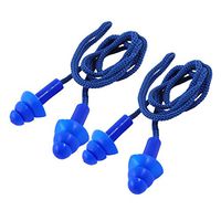 Saim Soft Silicone Corded Ear Plug Reusable Multifunction Hearing Protection Earplugs, 2 Pcs