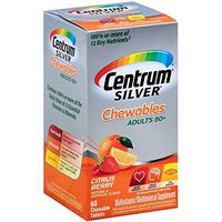 Centrum Silver Tablets Chewables Citrus Berry 60 Tablets (Pack of 4)