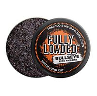 Fully Loaded Chew Tobacco and Nicotine Free Peach Bullseye Long Cut Sweet Flavor, Chewing Alternative