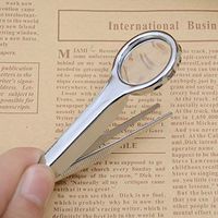 10X Magnifier with Tweezers 25mm Mini Handheld Magnifying Glass Loupe for Repairing, Reading, Tiny and Detailed Craft Work, Rock, Coins,Bugs and Insects,Hobbies,Stainless Steel Body