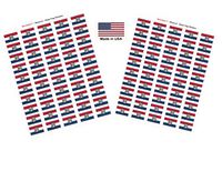 Made in USA! 100 Missouri 1.5" x 1" Self Adhesive State Flag Stickers, Two Sheets of 50, 100 Missouri Sticker Flags Total