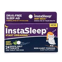 InstaSleep Mint Melts | Drug-Free Sleep Aid | Fast Dissolve-in-Mouth Tablets | Non-Habit Forming