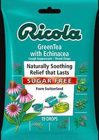 Ricola Sugar-Free Herb Throat Drops Echinacea Green Tea 19 drops (Pack of 5)