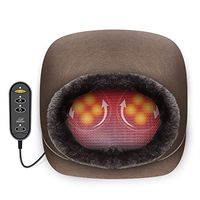 3-in-1 Foot Massager & Back Massager,Foot Warmer, Pu Leather Detachable Cover, Shiatsu Feet Massager with Heat for Women Men