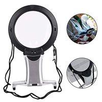 HelloCreate Reading Lens, 6X Large Magnifying Glass with Light 2LED Lamp Giant Magnifier Reading Handsfree