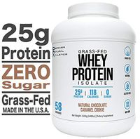 DNA Grass-Fed Whey Protein Isolate - Zero Sugar, Gluten-Free, Keto-Friendly, 58 Servings - Flavor: Chocolate Caramel Cookie