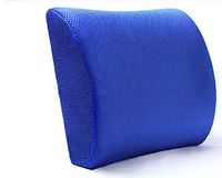 Moyishi Blue High Resilient Memory Foam Seat Back Lumbar Cushion Support Pillow Car Office Chair Back Support