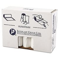 Inteplast VALH3860N22 High-Density Can Liner, 38 x 58, 60gal, 19mic, Clear, 25/Roll, 6 Rolls/Carton