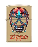 Custom Colorful Skull Reg Hi Pol Brass