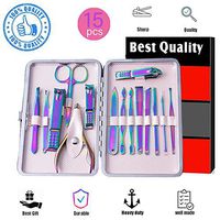 Manicure Set for Women Men Professional Nail Clippers Kit Pedicure Care Tools Nail Clipper Set 15 in 1 Grooming Kit Stainless Steel Professional Pedicure Set Nail Scissors Nail File SFYDOM