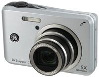 GE J1455 14MP Digital Camera with 5X Optical Zoom and 3.0-Inch LCD with Auto Brightness (Silver)