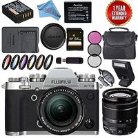 Fujifilm X-T3 Mirrorless Digital Camera XF 18-55mm Lens Silver Bundle