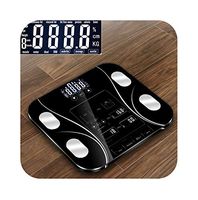Hot 13 Body Index Electronic Smart Weighing Scales Bathroom Body Fat bmi Scale Digital Human Weight Mi Scales Floor LCD Display,Black