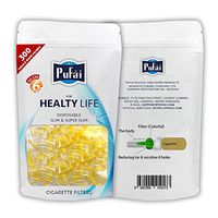 Pufai Slim Cigarette Filters Disposable Tar Blocker Compatible 5mm 6mm 300 Per Pack