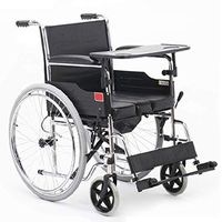 PLLP Medical Rehab Chair, Wheelchair,Lightweight Folding Wheelchair Driving Medical, Wheelchair Old Man Folding with Seat to Send Table Board Multifunctional Wheelchair