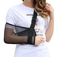 Arm Sling Air - Lightweight Cool Mesh Arm Sling,Arm Sling Sport Breathable, Fractured Bones - Adjustable Arm, Shoulder & Rotator Cuff Support (Black)